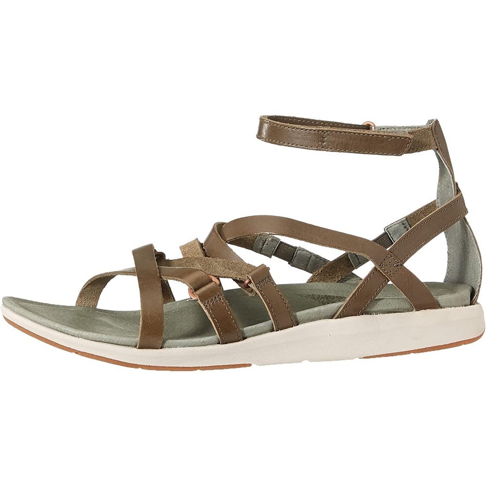 Merrell Women's Kalari Shaw Mid Sandal, Olive, 7 US
